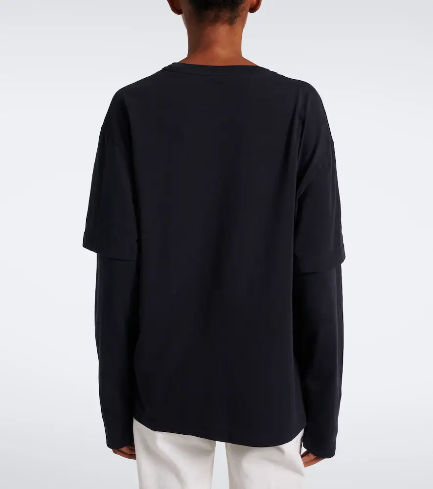 AGOLDE Lois layered cotton jersey T-shirt | Thumbnail 3
