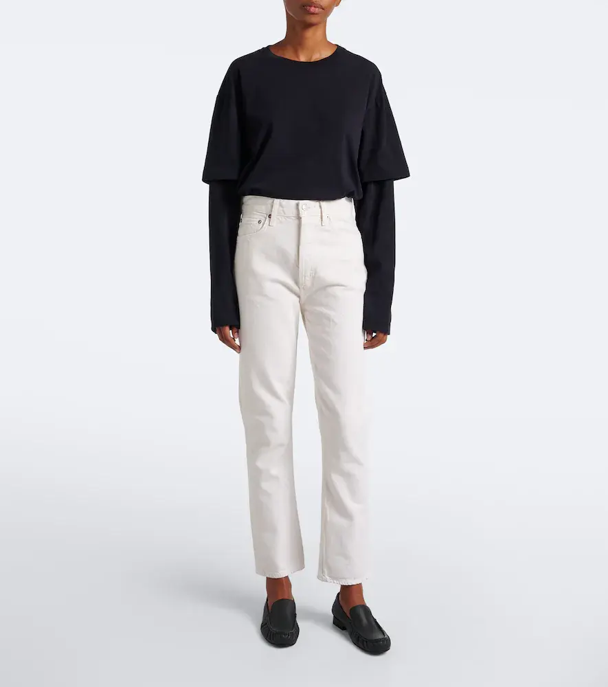 AGOLDE Lois layered cotton jersey T-shirt | Thumbnail 7