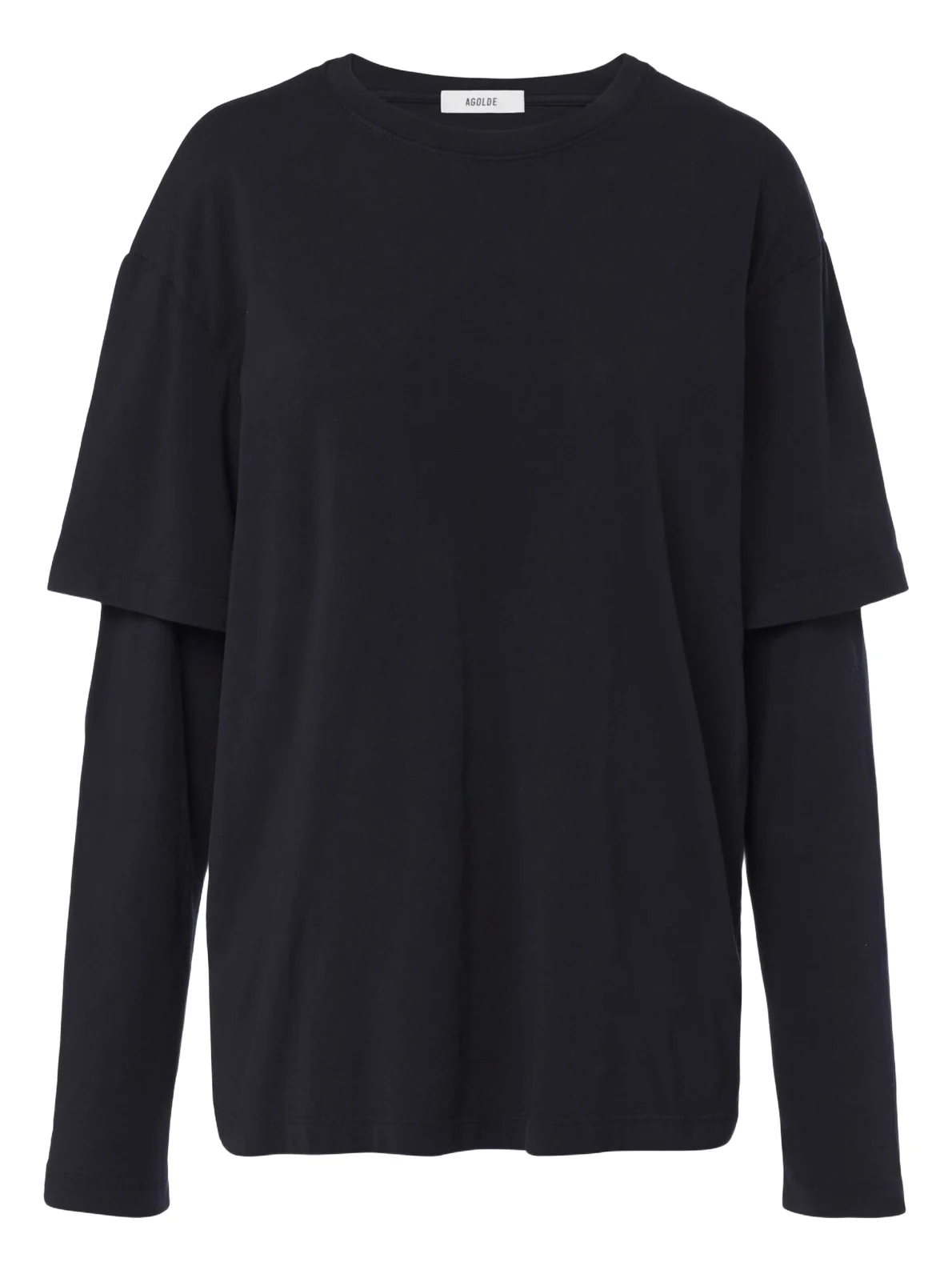 AGOLDE Lois layered cotton jersey T-shirt