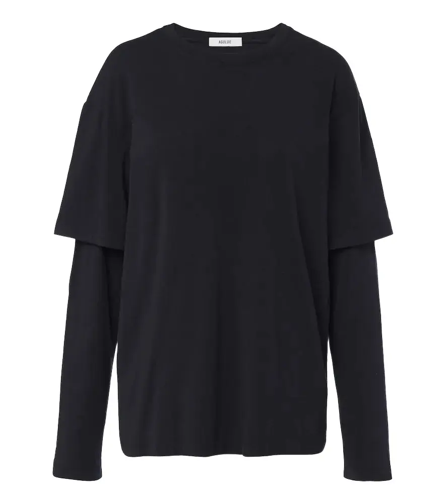 Lois layered cotton jersey T-shirt Lois layered cotton jersey T-shirt