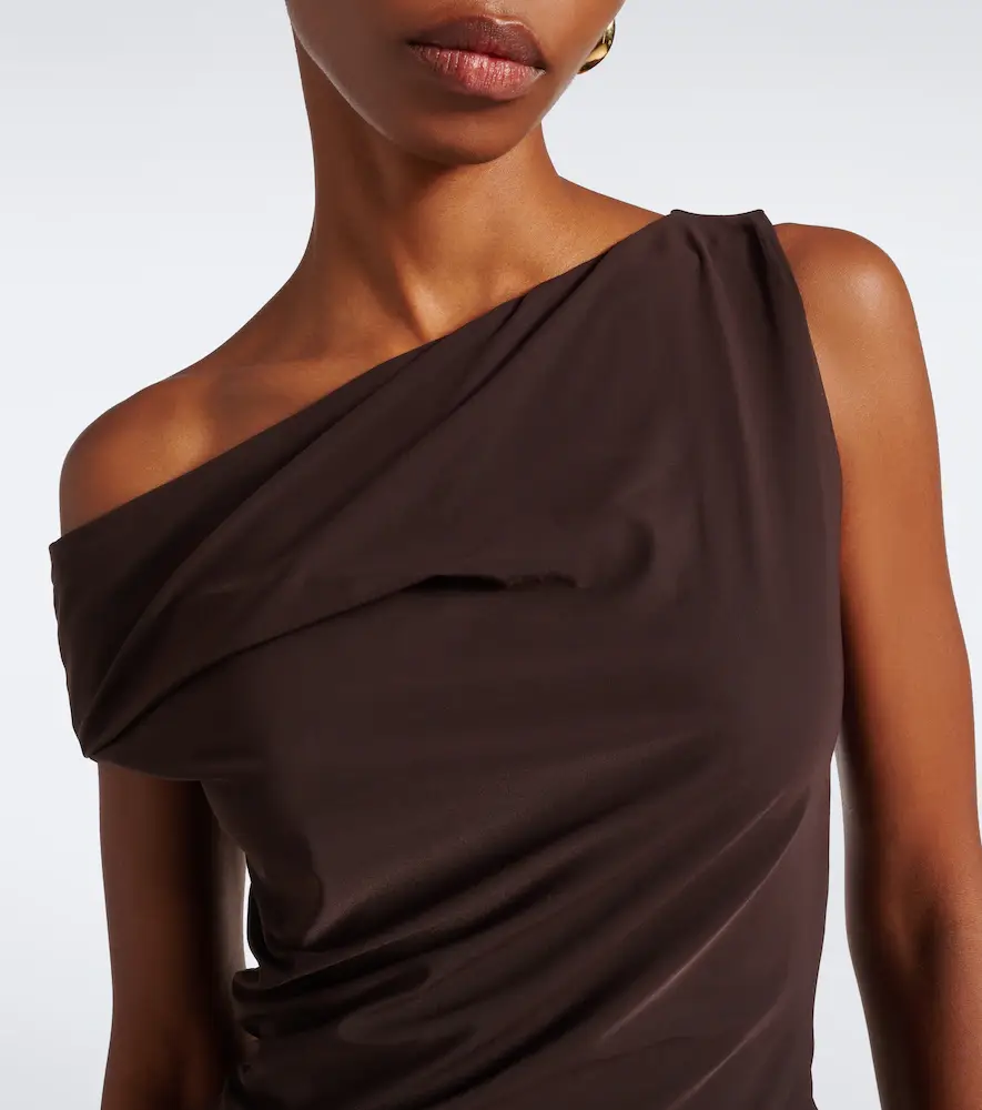 AGOLDE Carlin asymmetric draped jersey top | Thumbnail 5 AGOLDE Carlin asymmetric draped jersey top | Thumbnail 5