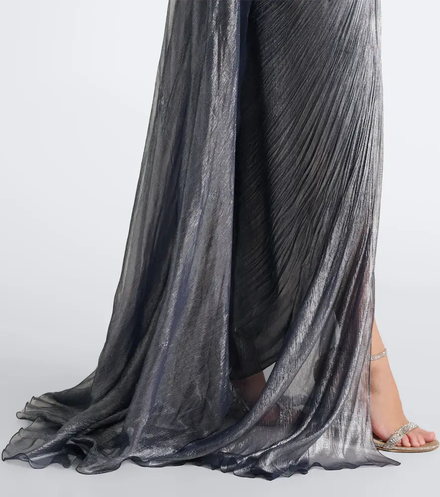 Maria Lucia Hohan Morgan scarf-detail pleated silk bustier gown | Thumbnail 5