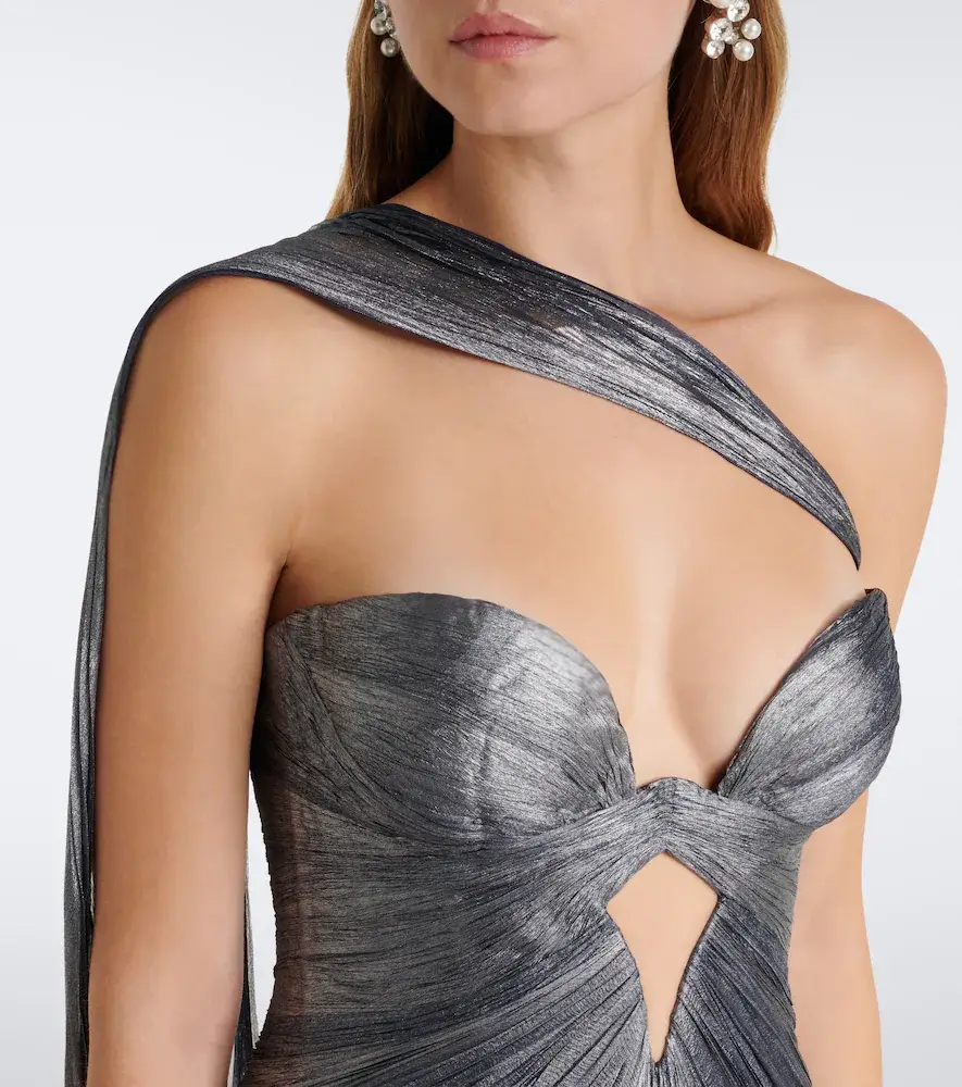 Maria Lucia Hohan Morgan scarf-detail pleated silk bustier gown | Thumbnail 6
