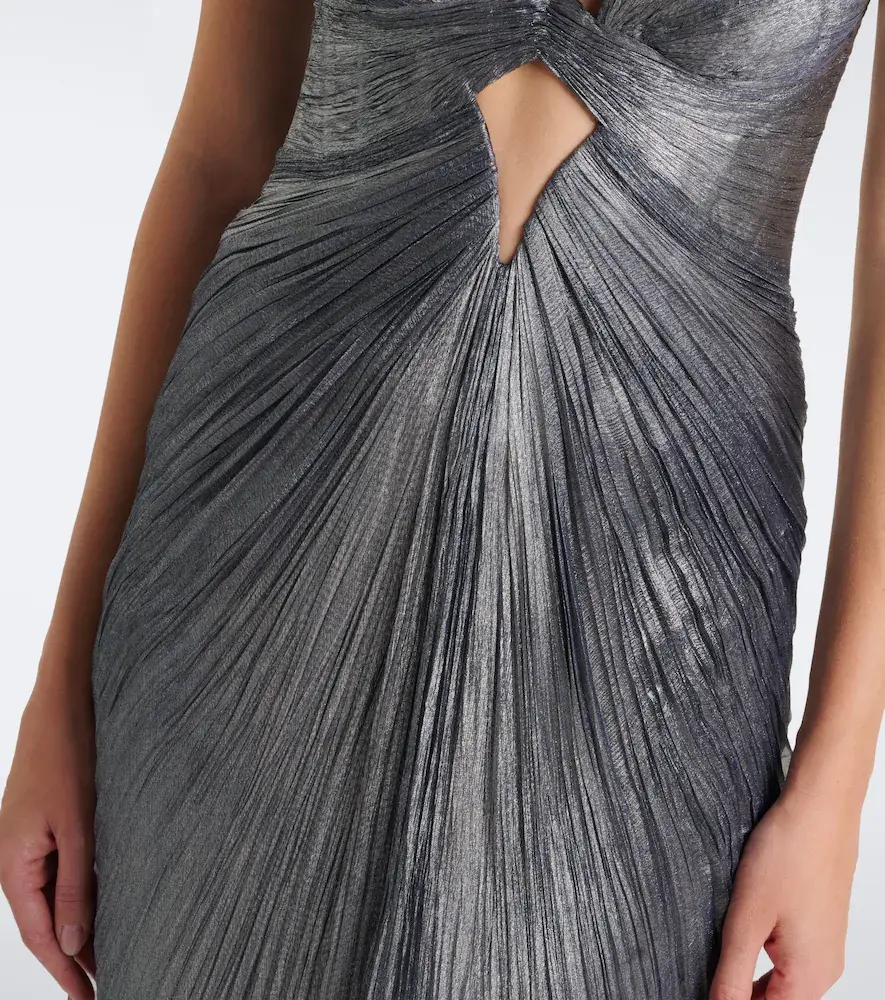 Maria Lucia Hohan Morgan scarf-detail pleated silk bustier gown | Thumbnail 7