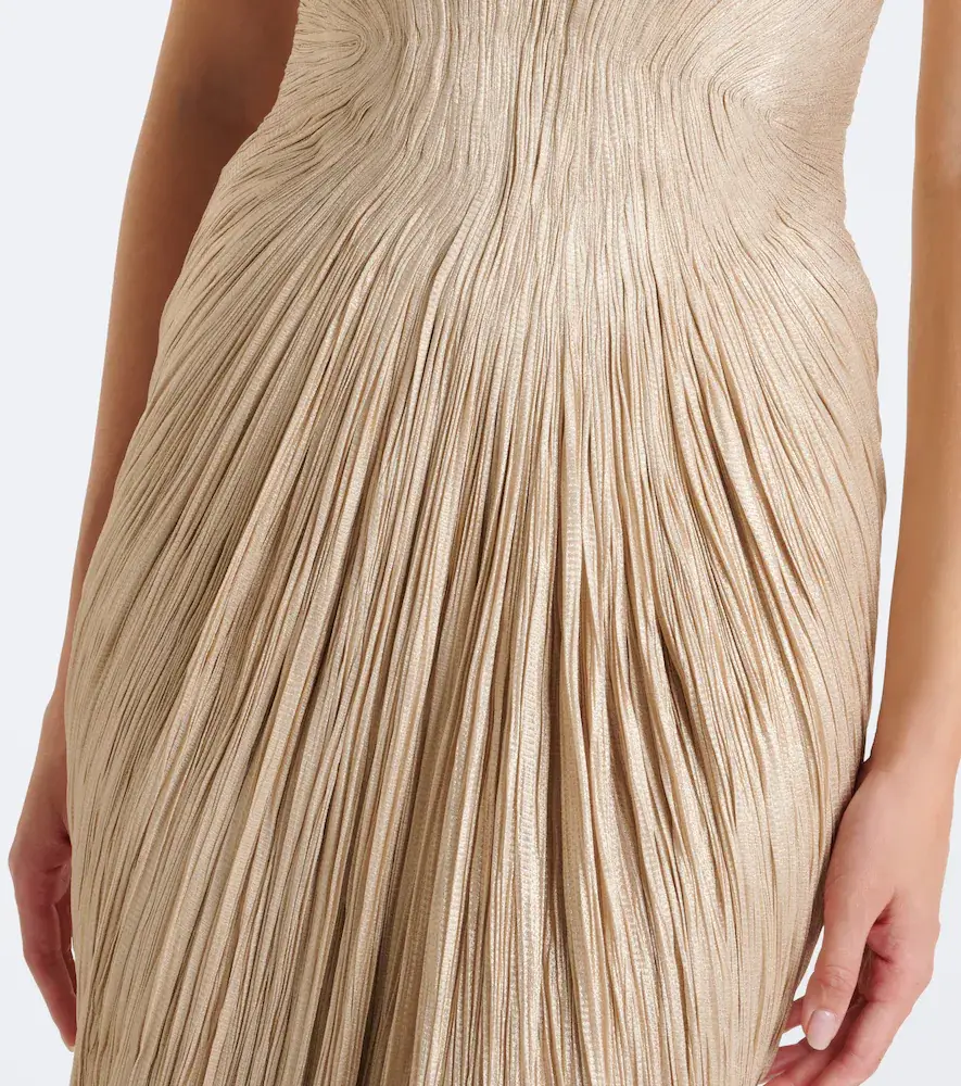 Maria Lucia Hohan Jasleen pleated silk bustier gown | Thumbnail 2 Maria Lucia Hohan Jasleen pleated silk bustier gown | Thumbnail 2