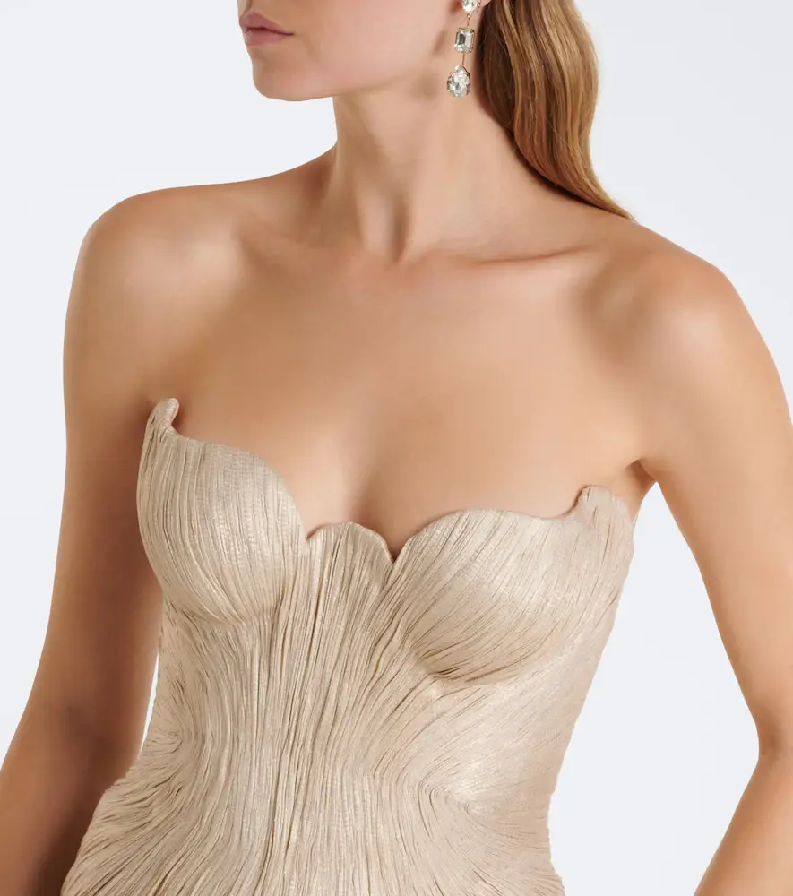 Maria Lucia Hohan Jasleen pleated silk bustier gown | Thumbnail 5 Maria Lucia Hohan Jasleen pleated silk bustier gown | Thumbnail 5