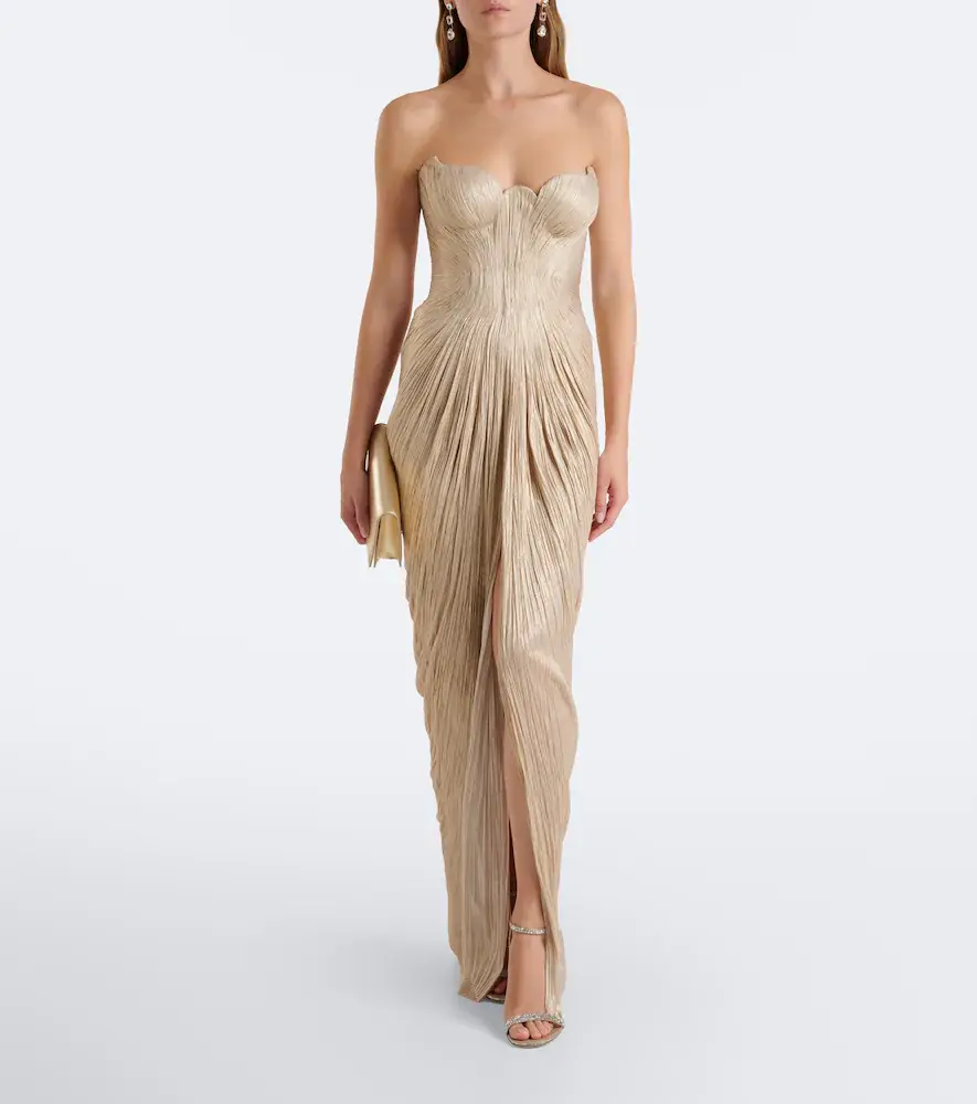 Maria Lucia Hohan Jasleen pleated silk bustier gown | Thumbnail 6 Maria Lucia Hohan Jasleen pleated silk bustier gown | Thumbnail 6