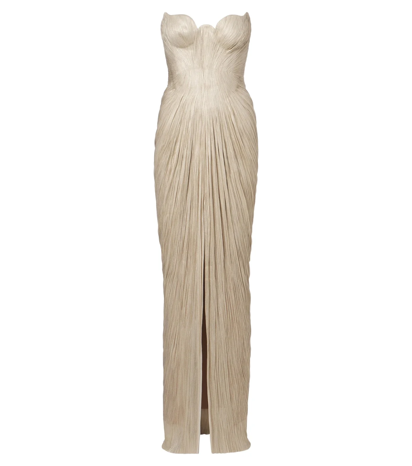 Jasleen pleated silk bustier gown Jasleen pleated silk bustier gown