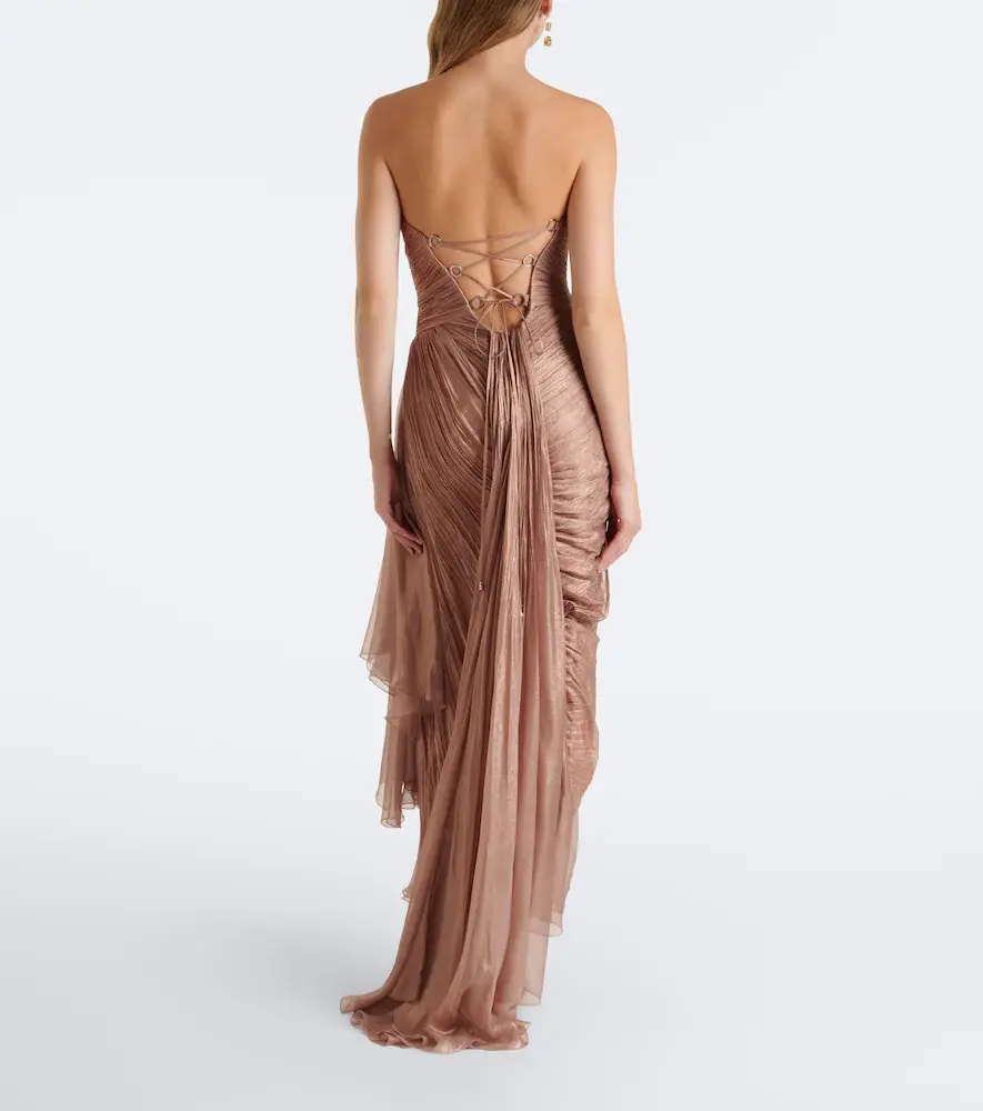 Maria Lucia Hohan Heidi pleated silk bustier gown | Thumbnail 6 Maria Lucia Hohan Heidi pleated silk bustier gown | Thumbnail 6