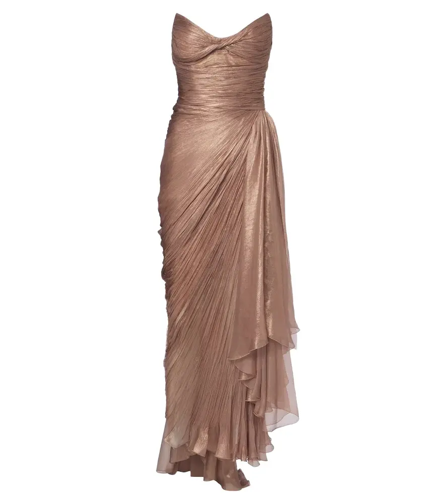 Heidi pleated silk bustier gown Heidi pleated silk bustier gown