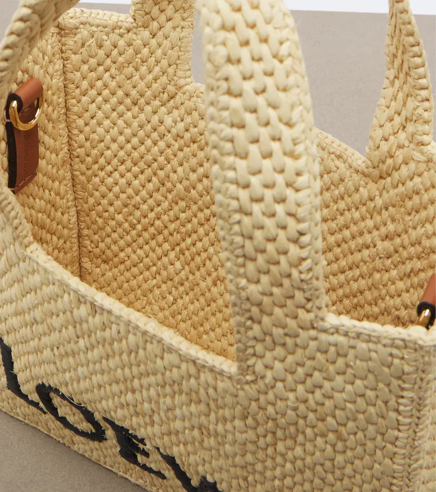 Loewe Logo Mini raffia top-handle bag | Thumbnail 4 Loewe Logo Mini raffia top-handle bag | Thumbnail 4