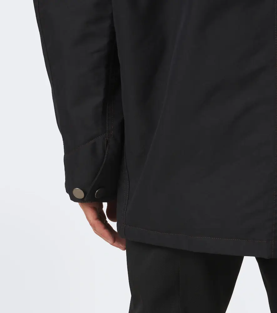 Prada Leather-trimmed cotton-blend down jacket | Thumbnail 8