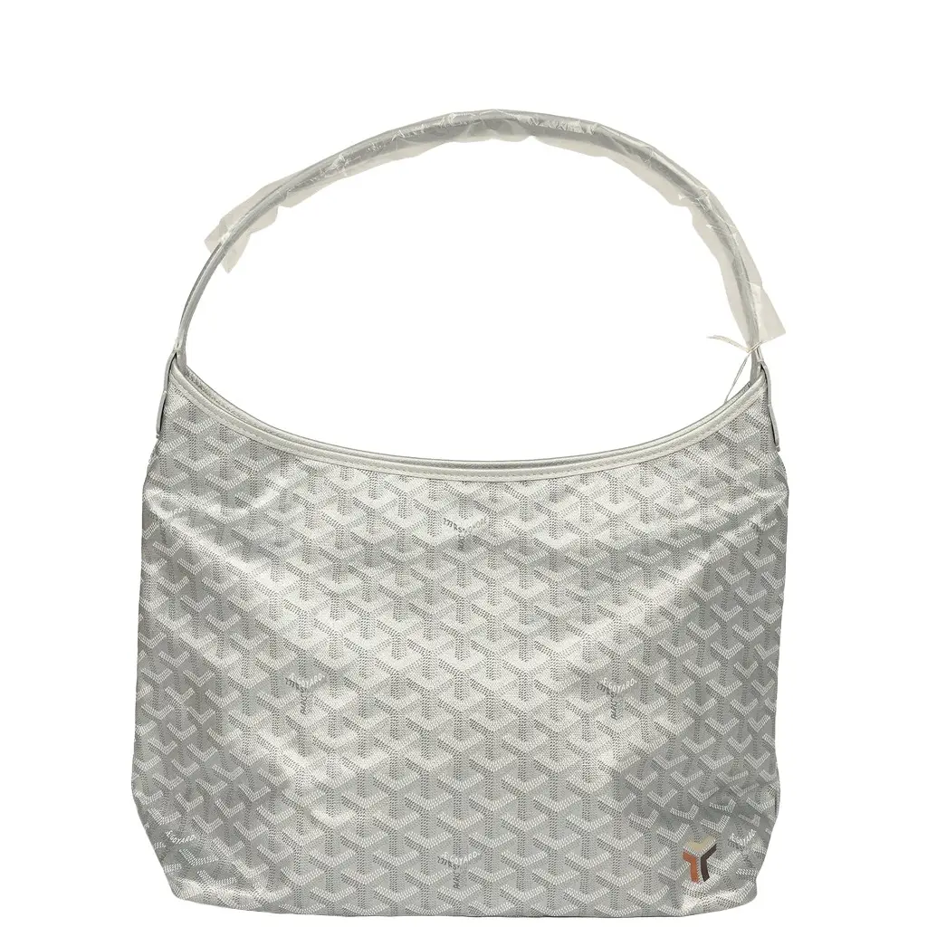 Goyard Goyardine Silver Metallic Boheme Hobo Palladium Hardware Goyard Goyardine Silver Metallic Boheme Hobo Palladium Hardware