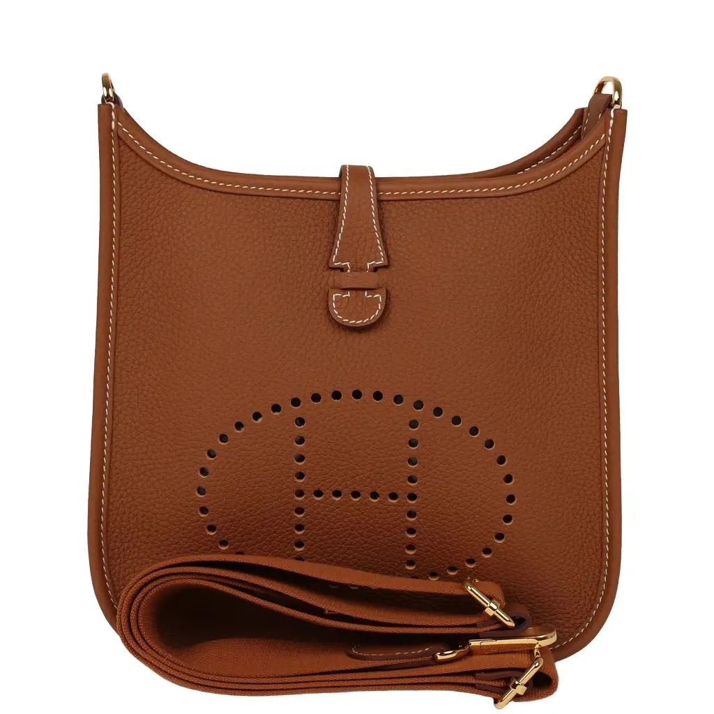 HERMÈS Hermes Evelyne 23 Gold Clemence Gold Hardware