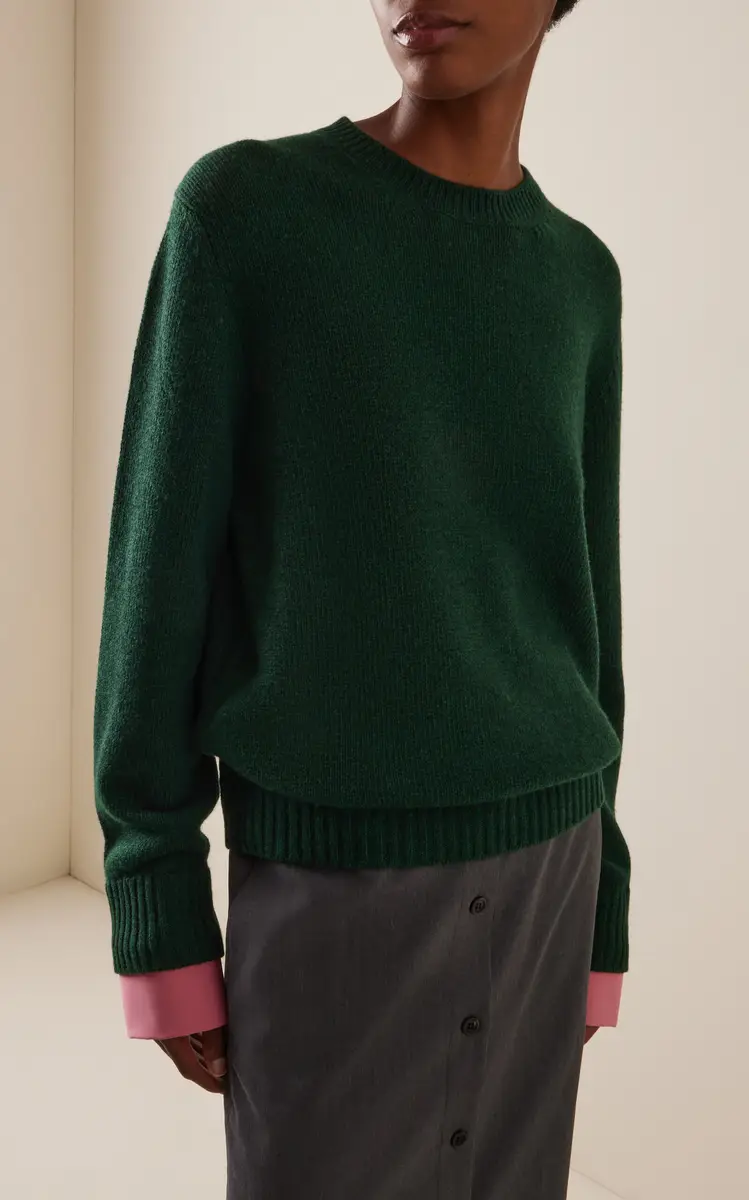 Prada Color-Blocked Wool-Cashmere Sweater | Thumbnail 4