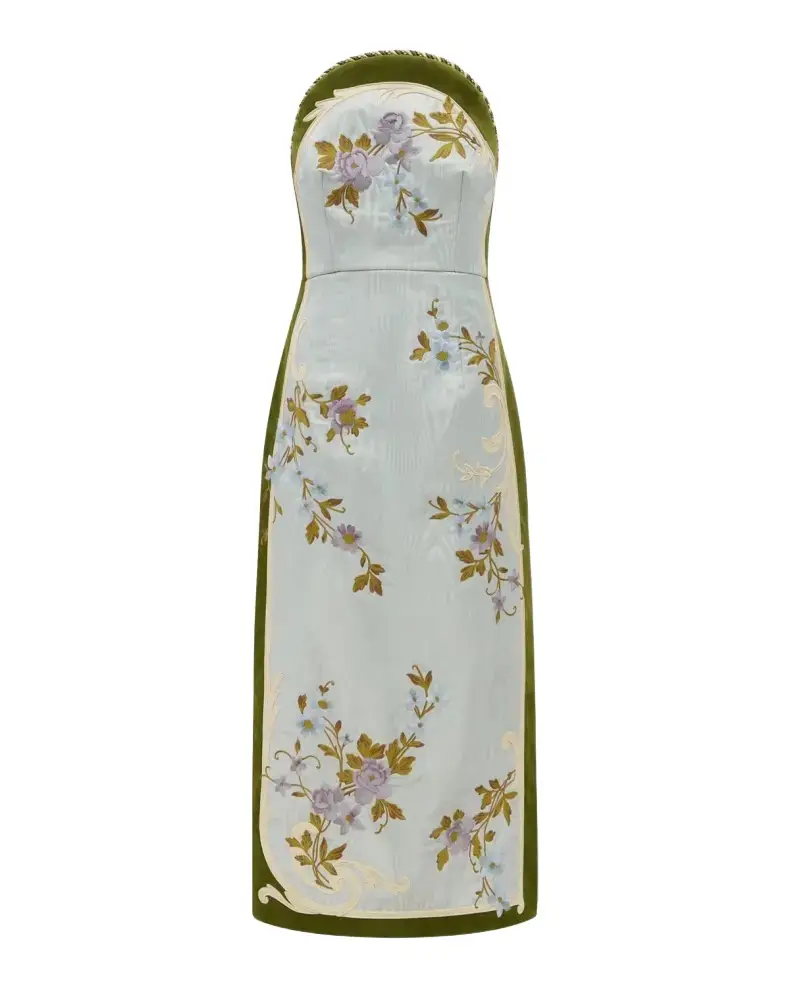 ALÉMAIS Odessa Floral Linen-Cotton Blend Midi Dress