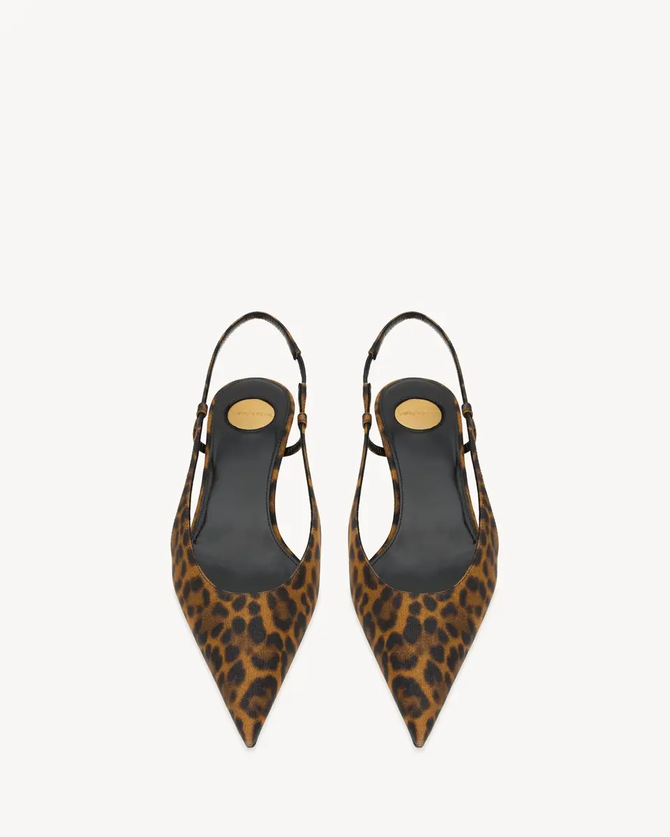 Yves Saint Laurent SECRET slingback pumps in leopard grosgrain | Thumbnail 2 Yves Saint Laurent SECRET slingback pumps in leopard grosgrain | Thumbnail 2