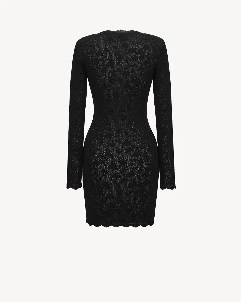 Yves Saint Laurent mini dress in floral mesh knit | Thumbnail 3 Yves Saint Laurent mini dress in floral mesh knit | Thumbnail 3