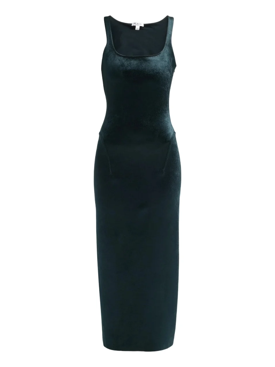 Velvet Fitted Midi Dress