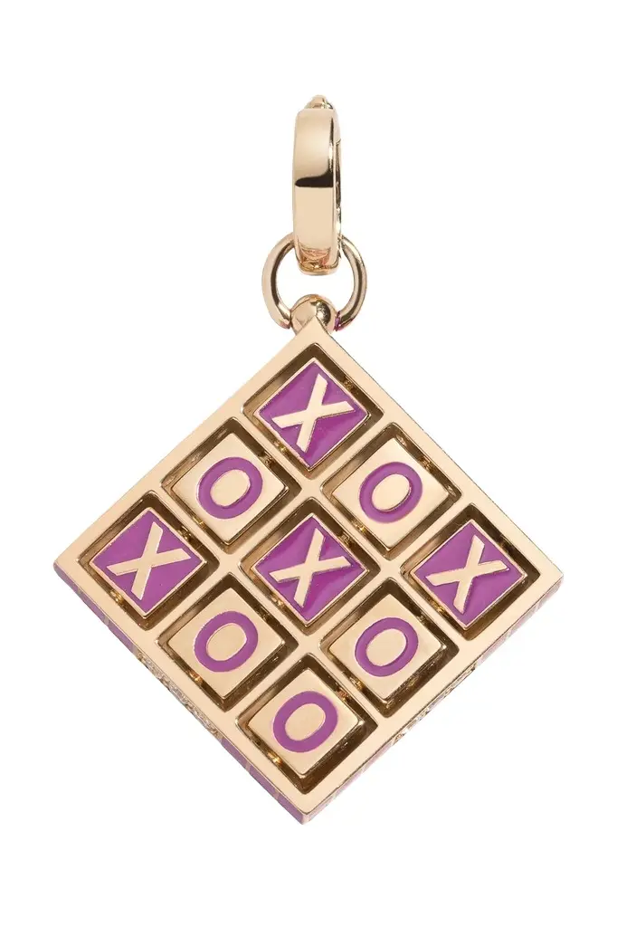 MINED AND FOUND Diamond Purple Xoxo Pendant