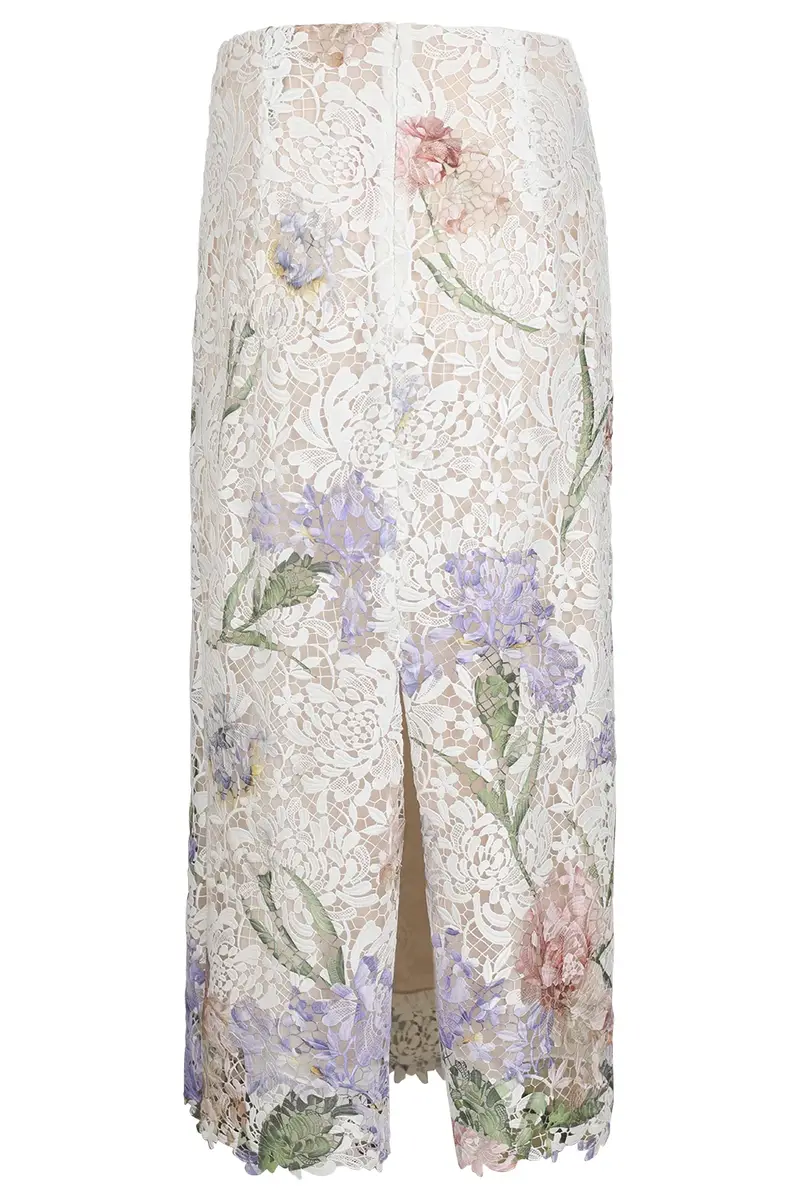 Oscar de la Renta Iris Printed Lace Pencil Skirt | Thumbnail 7 Oscar de la Renta Iris Printed Lace Pencil Skirt | Thumbnail 7