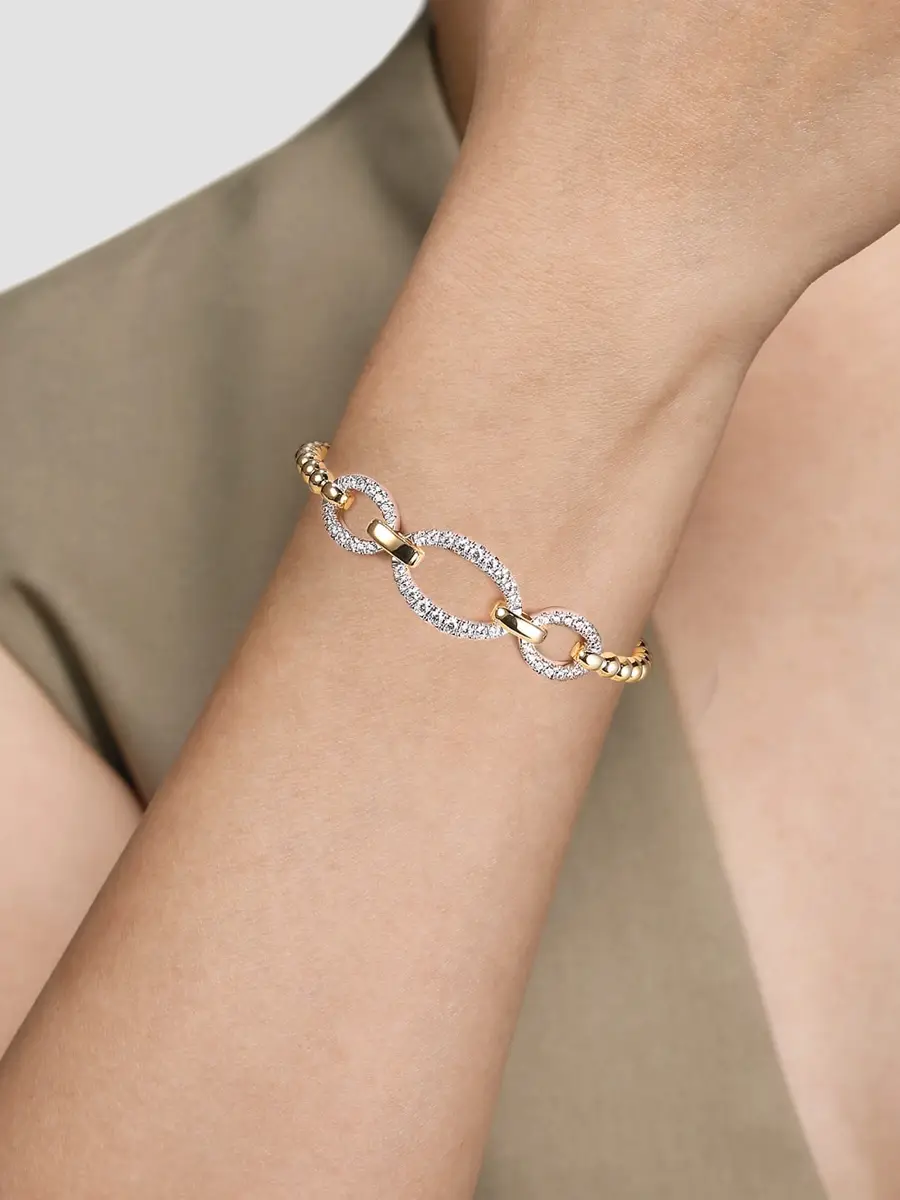 Gabriel & Co Women's Bujukan Two-Tone 14K Gold & 1.45 TCW Diamond Bangle | Thumbnail 2 Gabriel & Co Women's Bujukan Two-Tone 14K Gold & 1.45 TCW Diamond Bangle | Thumbnail 2