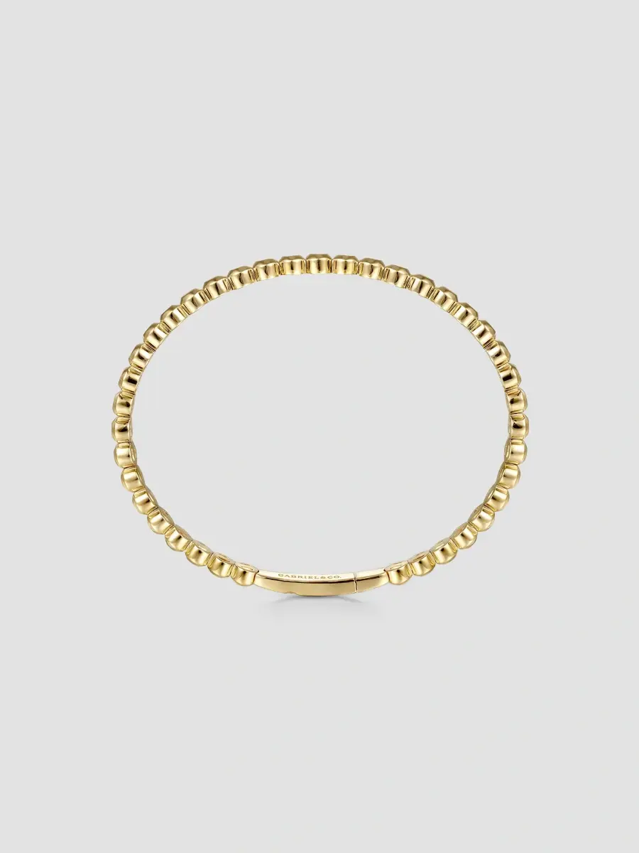 Gabriel & Co Women's 14K Yellow Gold Beaded Bangle | Thumbnail 3 Gabriel & Co Women's 14K Yellow Gold Beaded Bangle | Thumbnail 3