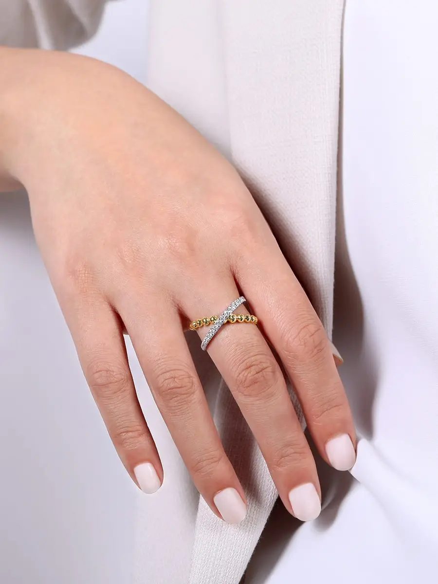 Gabriel & Co Women's Two-Tone 14K Gold & 0.44 TCW Diamond Ring | Thumbnail 2 Gabriel & Co Women's Two-Tone 14K Gold & 0.44 TCW Diamond Ring | Thumbnail 2