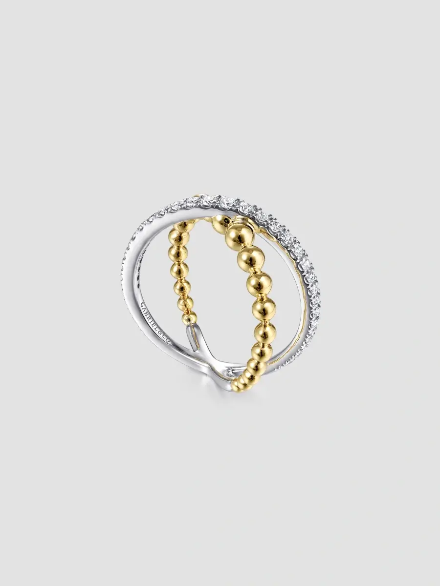 Gabriel & Co Women's Two-Tone 14K Gold & 0.44 TCW Diamond Ring | Thumbnail 3 Gabriel & Co Women's Two-Tone 14K Gold & 0.44 TCW Diamond Ring | Thumbnail 3