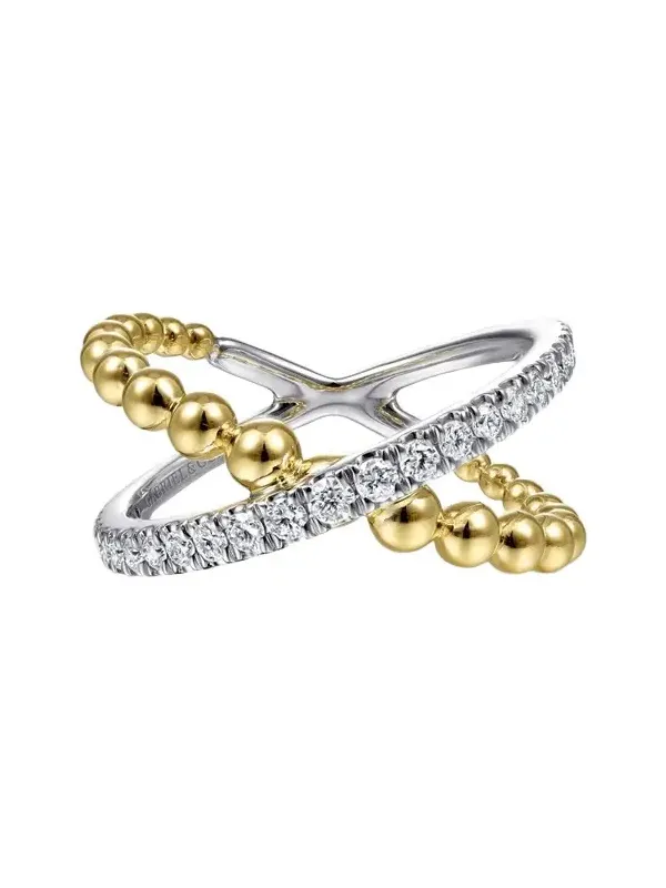 Women's Two-Tone 14K Gold & 0.44 TCW Diamond Ring
