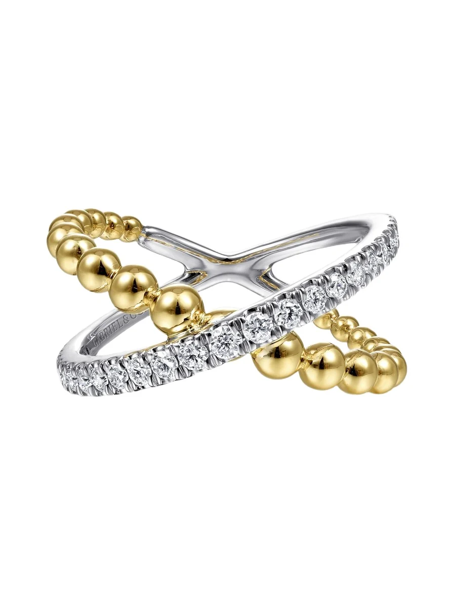 Women's Two-Tone 14K Gold & 0.44 TCW Diamond Ring