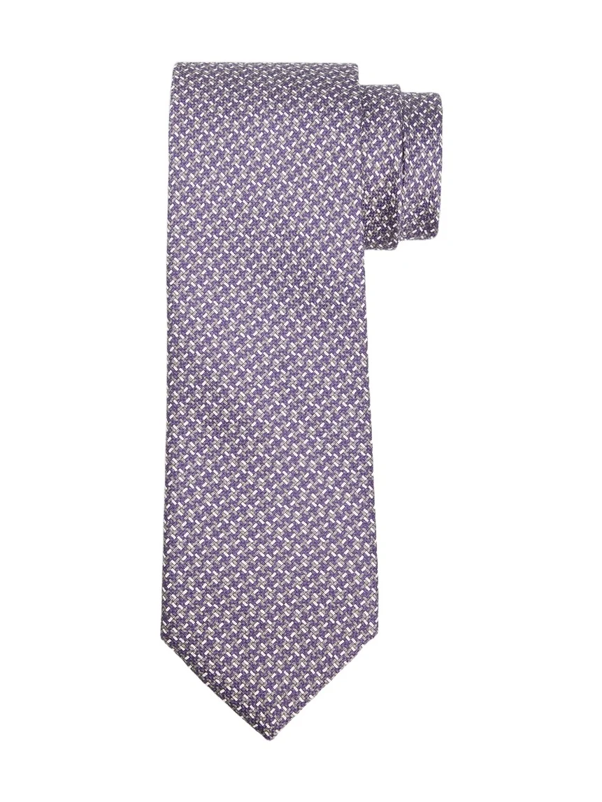 Brioni Men's Micro Geometric Print Silk Tie
