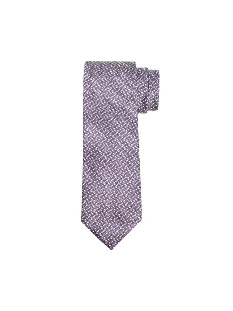 Brioni Men's Micro Geometric Print Silk Tie