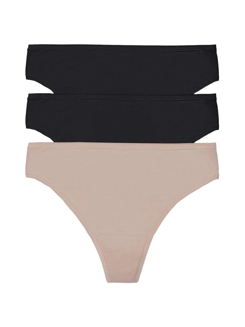 Women's Bliss Bare Cotton Thong 3-Pack