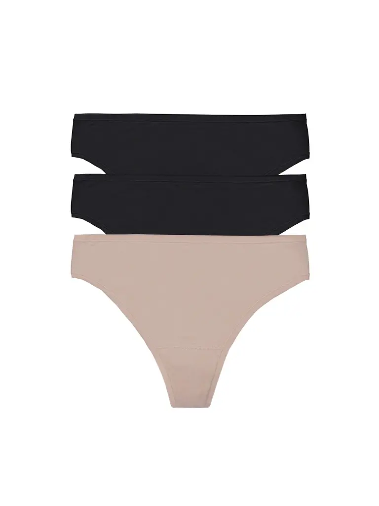Women's Bliss Bare Cotton Thong 3-Pack Women's Bliss Bare Cotton Thong 3-Pack