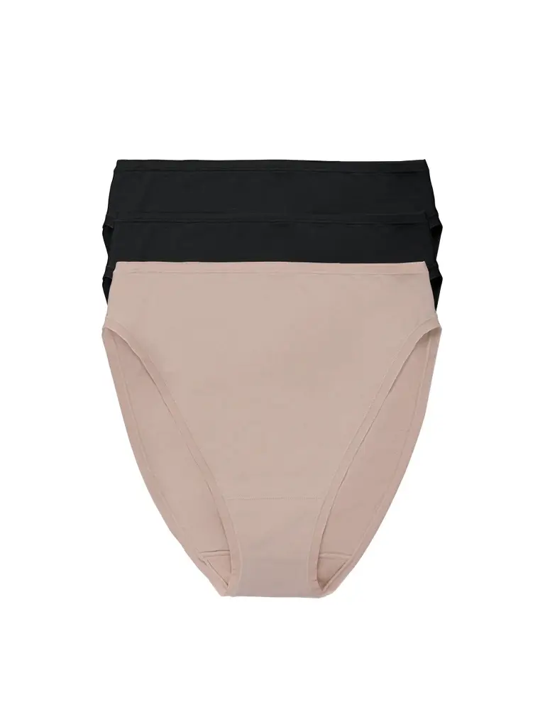 Women's Bliss Bare Cotton High Cut Brief 3-Pack Women's Bliss Bare Cotton High Cut Brief 3-Pack