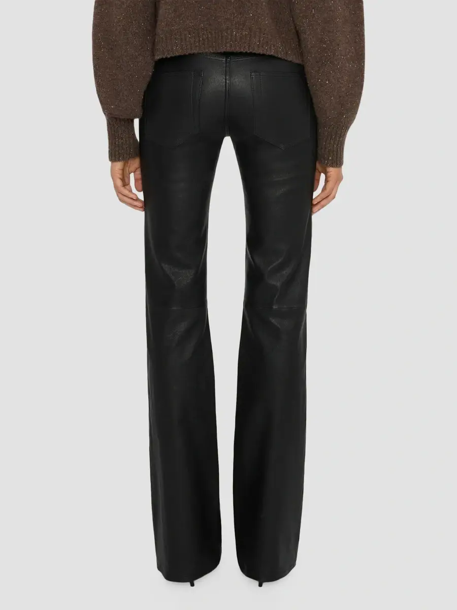 Frame Women's The Leather Low-Rise Rodeo Pants | Thumbnail 3 Frame Women's The Leather Low-Rise Rodeo Pants | Thumbnail 3