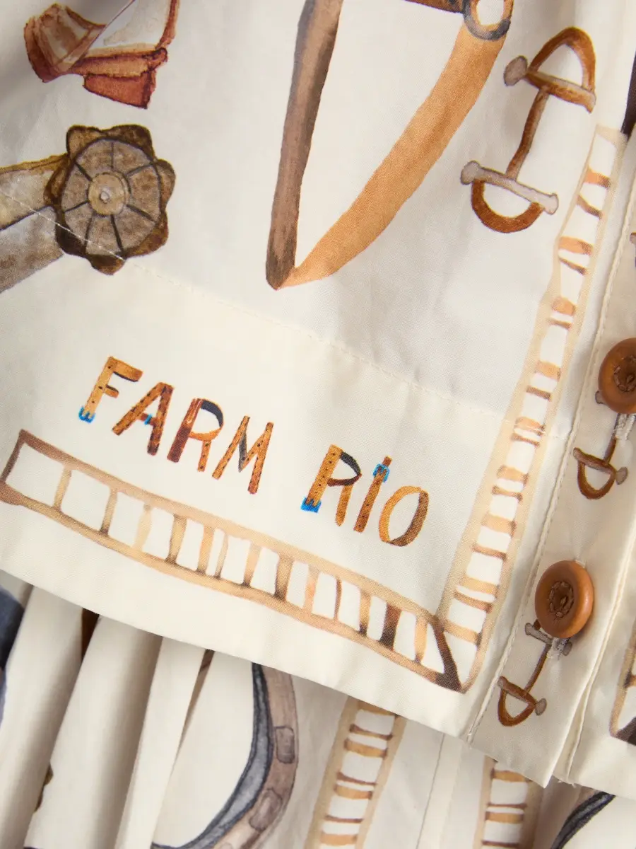 Farm Rio Women's Equestrian Scarf Cotton Blouse | Thumbnail 7 Farm Rio Women's Equestrian Scarf Cotton Blouse | Thumbnail 7