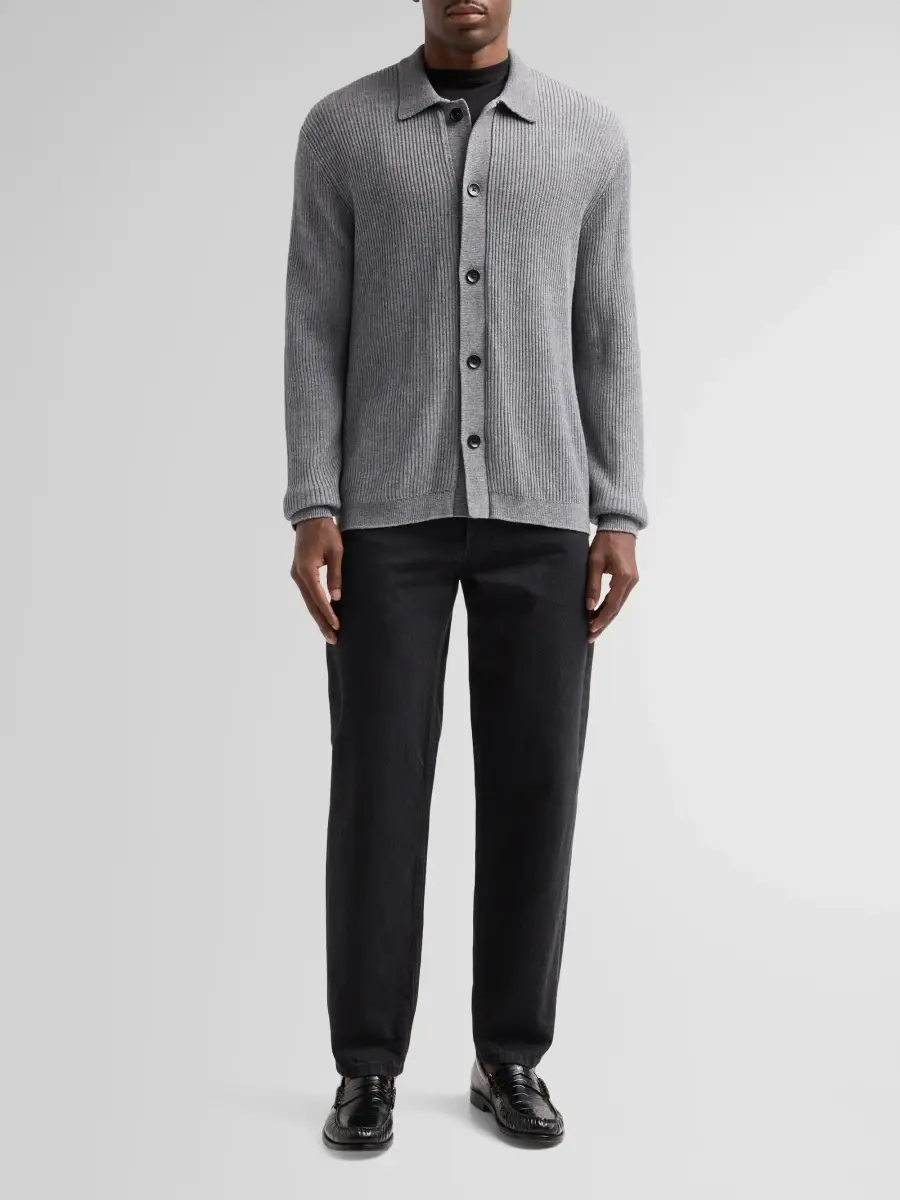 PAIGE Men's Matsuda Extrafine Merino Wool-Blend Ribbed Sweater | Thumbnail 2 PAIGE Men's Matsuda Extrafine Merino Wool-Blend Ribbed Sweater | Thumbnail 2