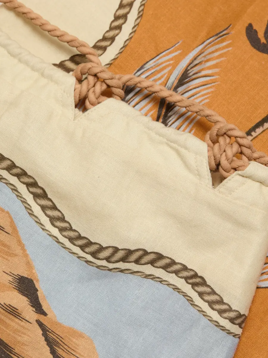 Farm Rio Women's Rio Souvenir Scarves Rope Detail Pants | Thumbnail 7 Farm Rio Women's Rio Souvenir Scarves Rope Detail Pants | Thumbnail 7
