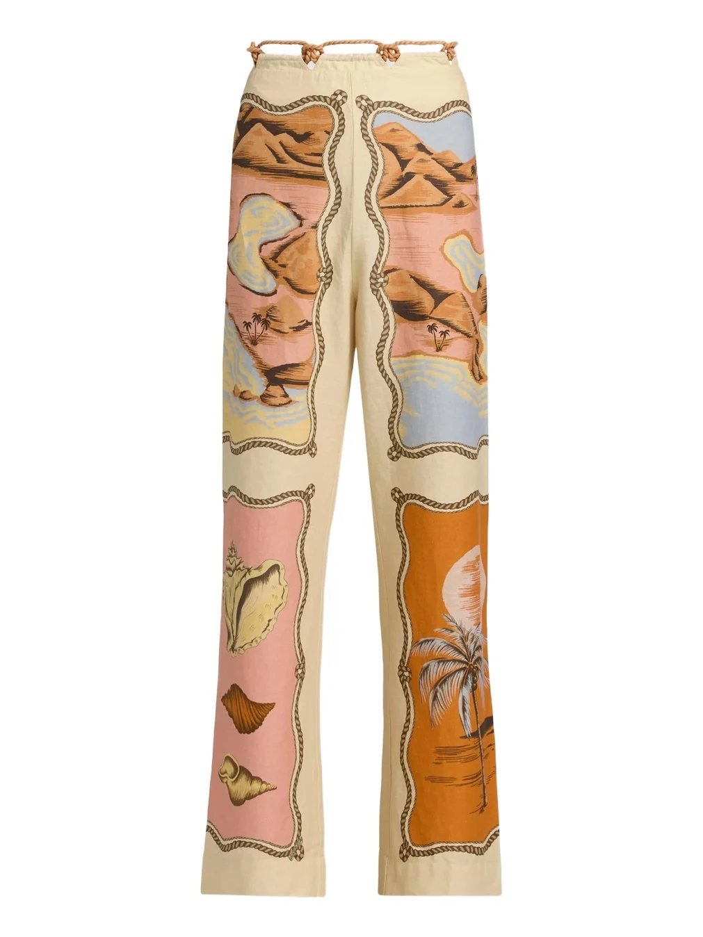 Women's Rio Souvenir Scarves Rope Detail Pants Women's Rio Souvenir Scarves Rope Detail Pants