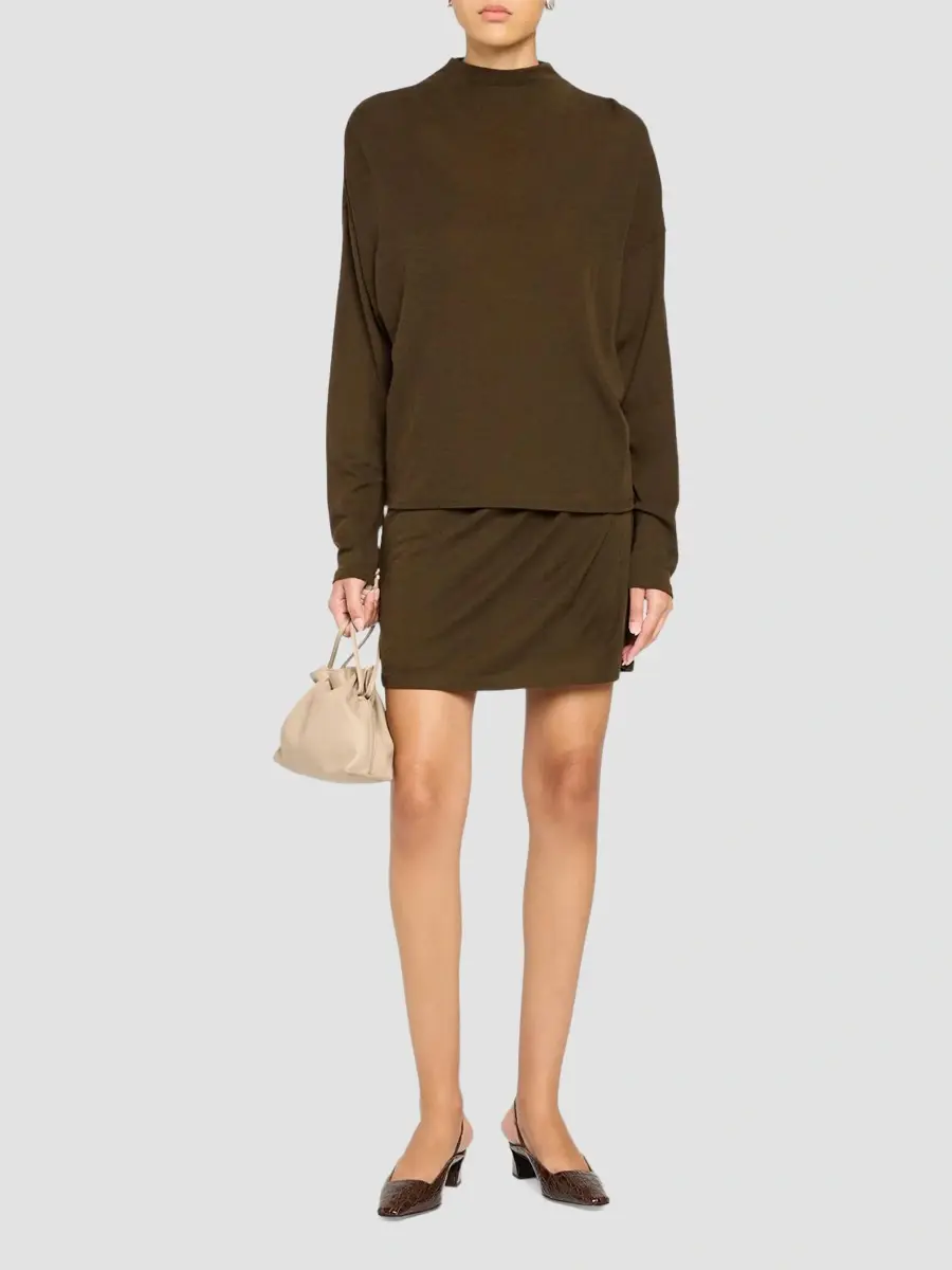 Vince Women's Side Drape Mini Skirt | Thumbnail 2 Vince Women's Side Drape Mini Skirt | Thumbnail 2