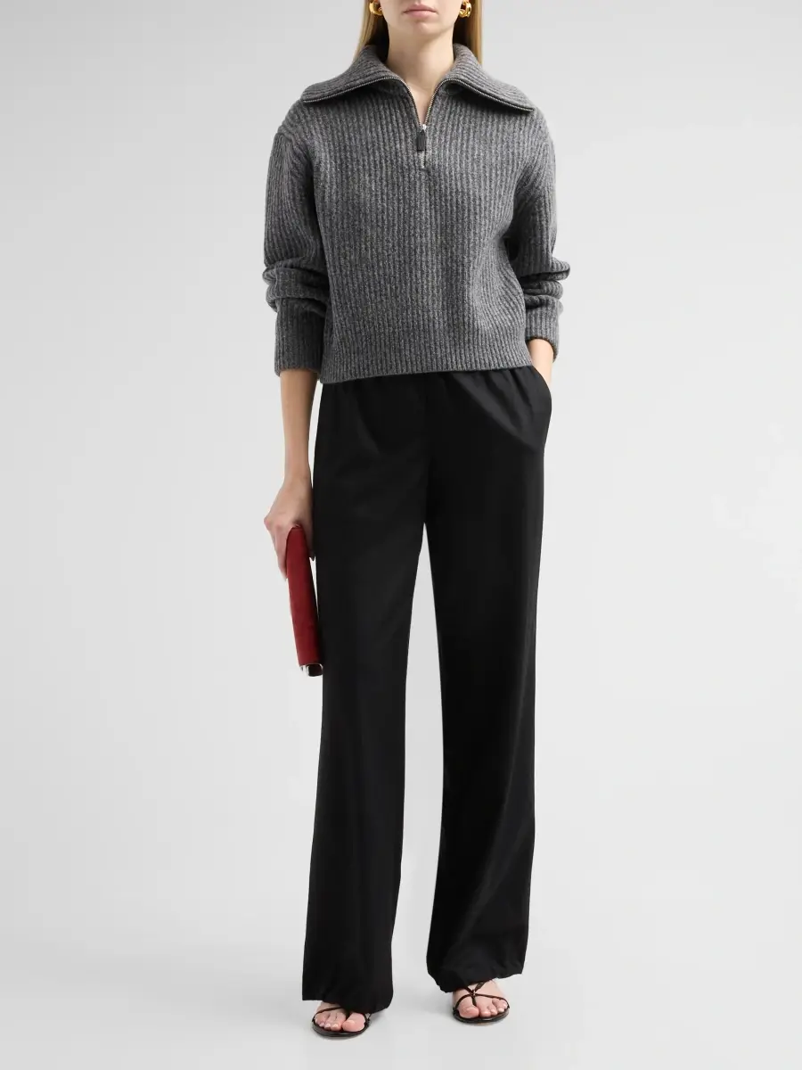 Vince Women's Rib-Knit Wool-Cashmere Sweater | Thumbnail 2 Vince Women's Rib-Knit Wool-Cashmere Sweater | Thumbnail 2