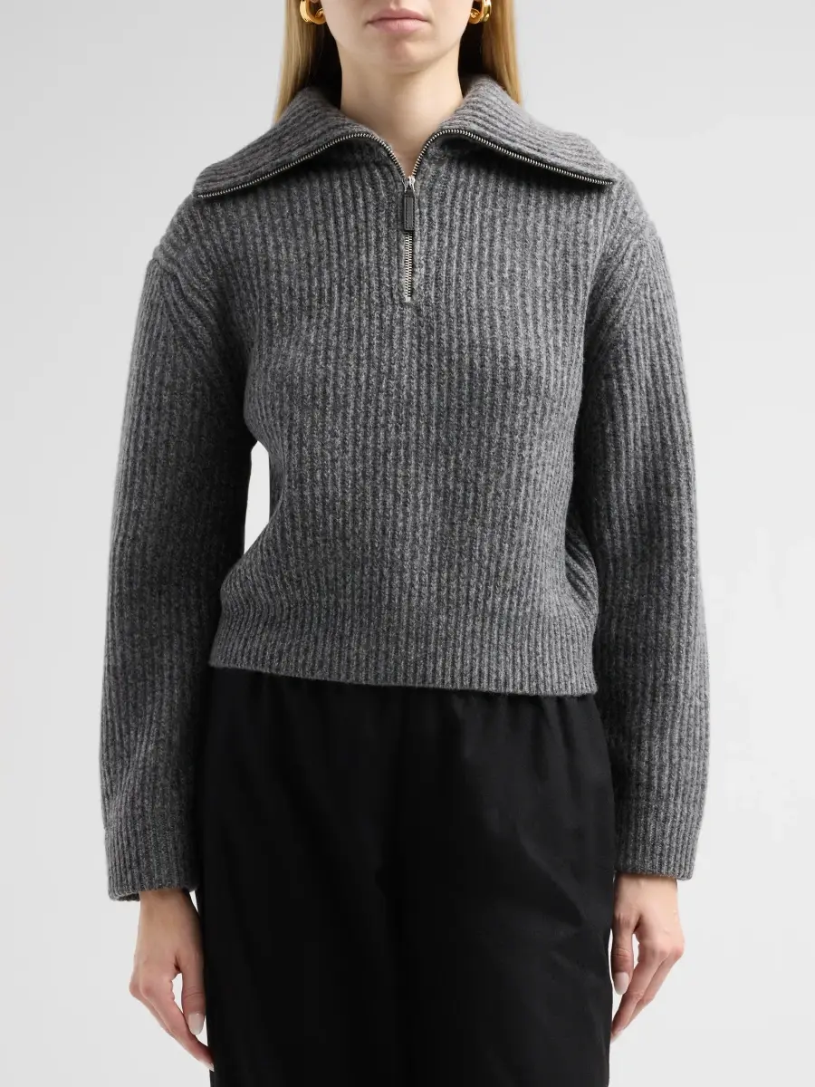 Vince Women's Rib-Knit Wool-Cashmere Sweater | Thumbnail 5 Vince Women's Rib-Knit Wool-Cashmere Sweater | Thumbnail 5