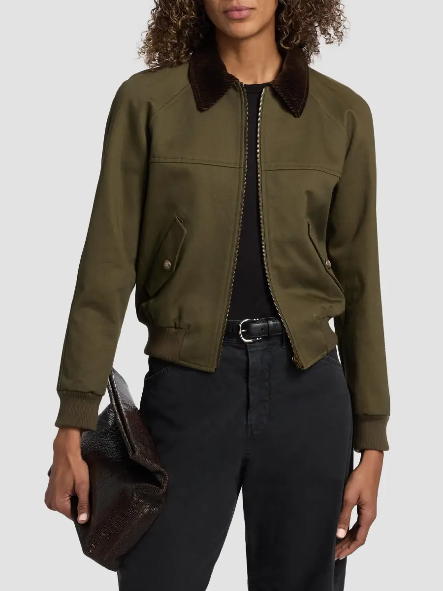 Nili Lotan Women's Victor Cotton Bomber Jacket | Thumbnail 3 Nili Lotan Women's Victor Cotton Bomber Jacket | Thumbnail 3