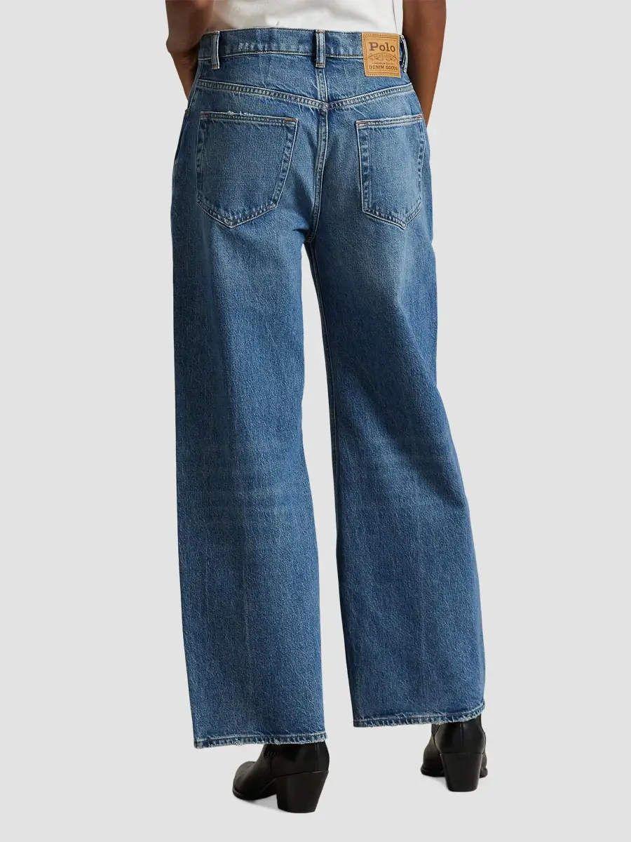Polo Ralph Lauren Women's Cay Wash Wide-Leg Jeans | Thumbnail 3 Polo Ralph Lauren Women's Cay Wash Wide-Leg Jeans | Thumbnail 3