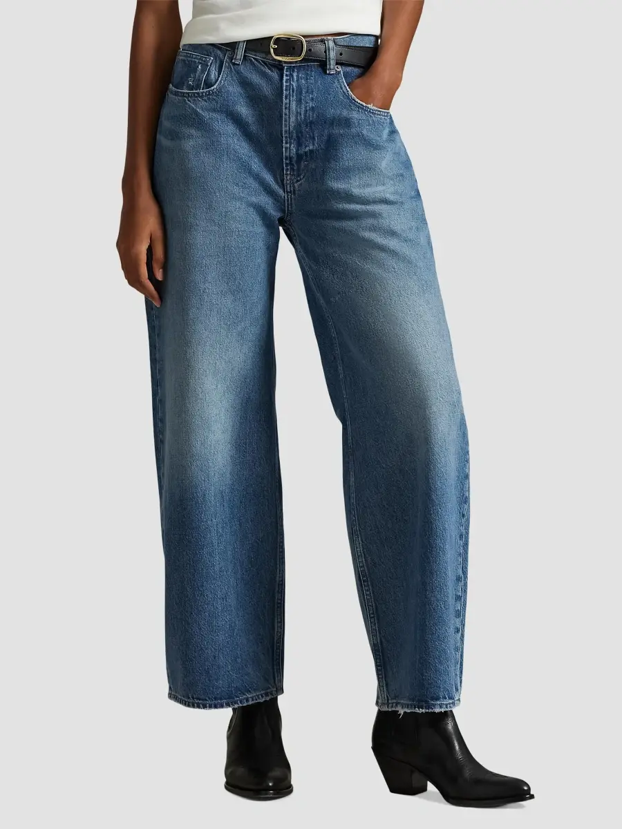 Polo Ralph Lauren Women's Cay Wash Wide-Leg Jeans | Thumbnail 4 Polo Ralph Lauren Women's Cay Wash Wide-Leg Jeans | Thumbnail 4