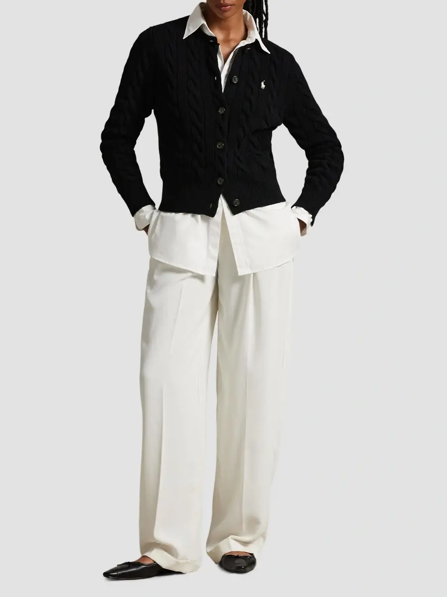 Polo Ralph Lauren Women's Cable-Knit Wool-Cashmere Cardigan | Thumbnail 2 Polo Ralph Lauren Women's Cable-Knit Wool-Cashmere Cardigan | Thumbnail 2