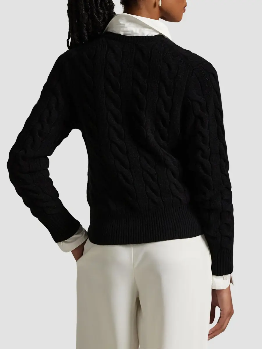 Polo Ralph Lauren Women's Cable-Knit Wool-Cashmere Cardigan | Thumbnail 4 Polo Ralph Lauren Women's Cable-Knit Wool-Cashmere Cardigan | Thumbnail 4