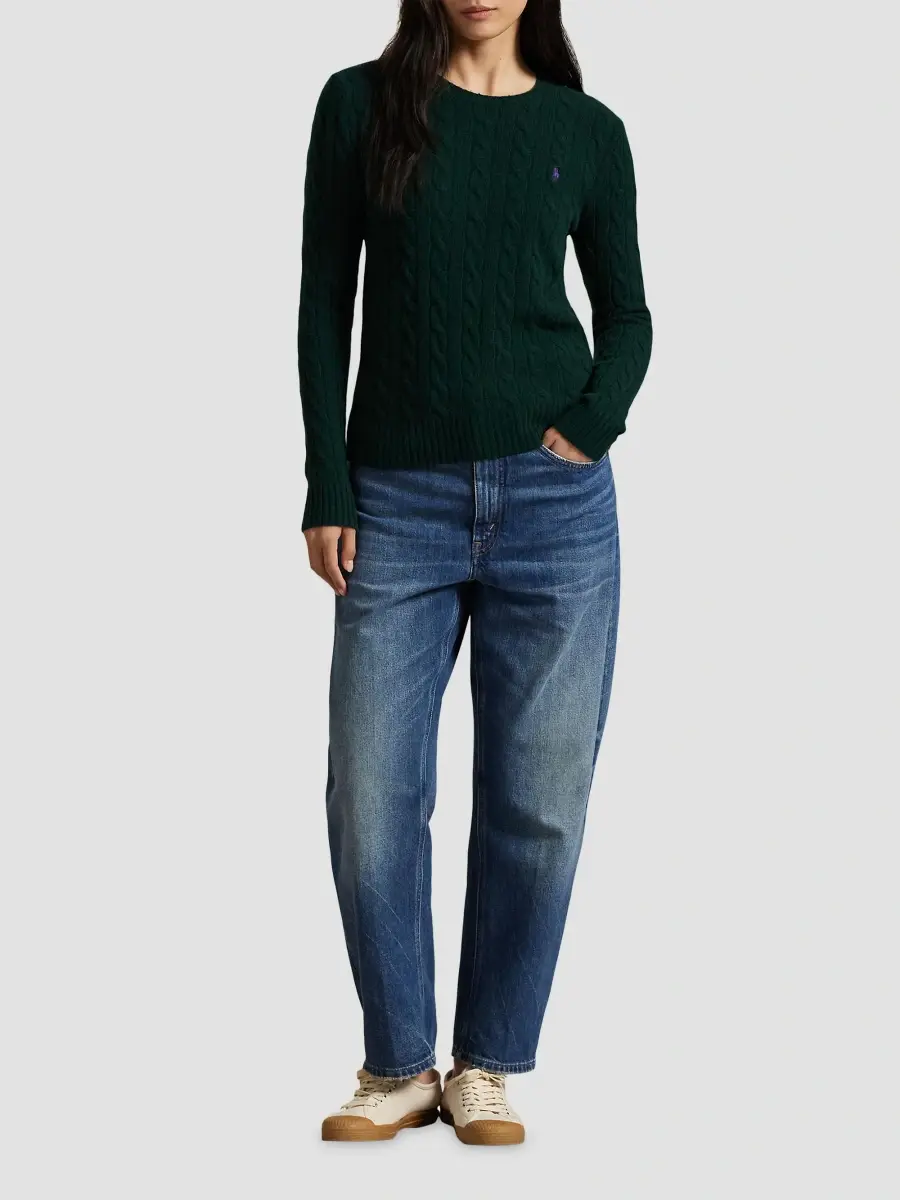 Polo Ralph Lauren Women's Cable-Knit Wool-Cashmere Crewneck Sweater | Thumbnail 2 Polo Ralph Lauren Women's Cable-Knit Wool-Cashmere Crewneck Sweater | Thumbnail 2